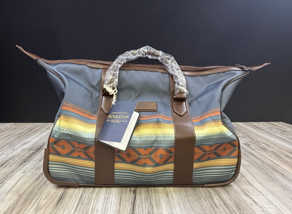 Pendleton 22" Rolling Duffle Bag Carry On Luggage Southwest Stripe Dobby NEW